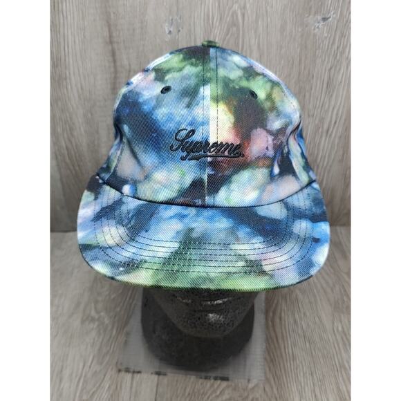 Supreme Other - Supreme Hat x Liberty Tie Dye Strapback Twill 6-Panel Cap Camp Logo 2015 Colab